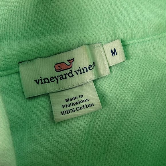 Vineyard Vines Womens Medium Green Embroidered Whale Shep Shirt Lightweight Warm - Picture 4 of 11
